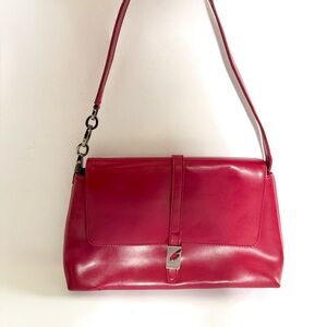 Guess Red Shoulder Bag Faux Leather Vintage Y2K 90s